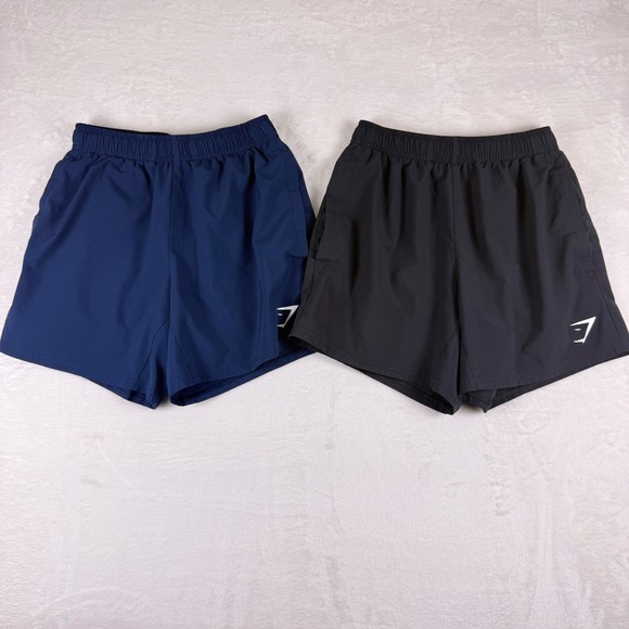 Gymshark Running Shorts Lot of 2 Blue & Black Women's XS Athletic Gym - Picture 1 of 5